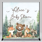 Lofaris Wild Adventure Animals Custom Baby Shower Backdrop